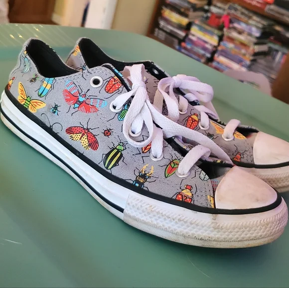 Converse Kids Sneakers with Colorful Bug Print - Picture 1 of 7